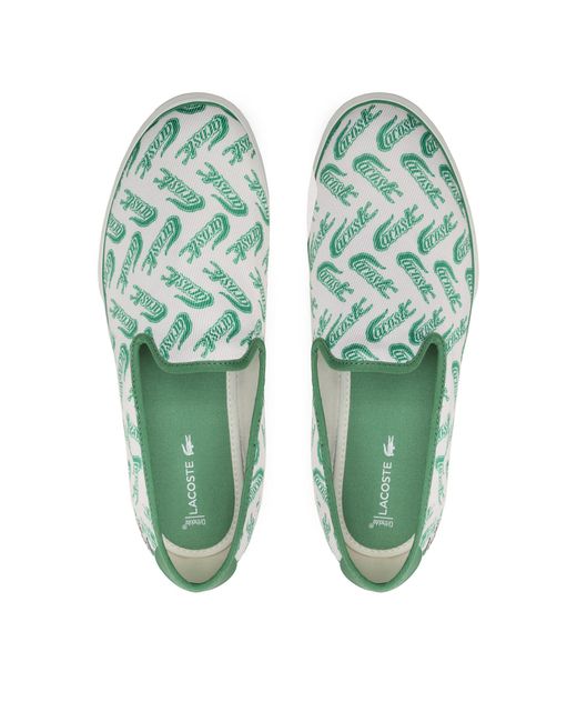 Lacoste Sneakers Aus Stoff Canvas Resort 123 2 Cma 745Cma0038Wg1 Weiß in Green für Herren