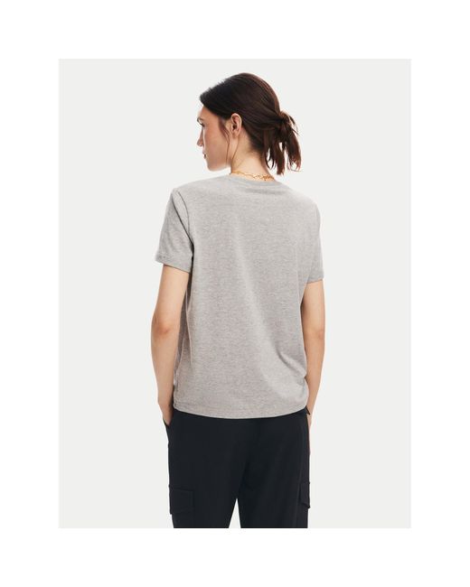 Desigual Gray T-Shirt Brandy 24Wwtk24 Regular Fit