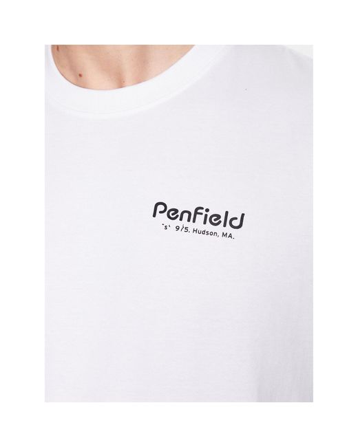 Penfield T-Shirt Pfd0349 Weiß Regular Fit in White für Herren
