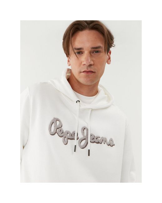 Pepe Jeans Sweatshirt Ryan Hoodie Pm582328 Weiß Regular Fit in White für Herren