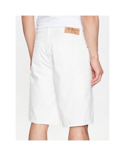 Calvin Klein Jeansshorts J30J322776 Weiß Relaxed Fit in White für Herren