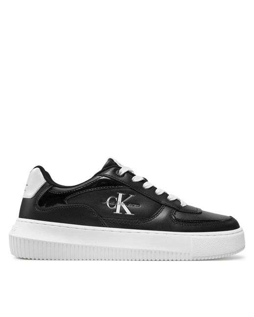 Calvin Klein Black Sneakers Chunky Cupsole Low Lth Ml Meta Yw0Yw01410
