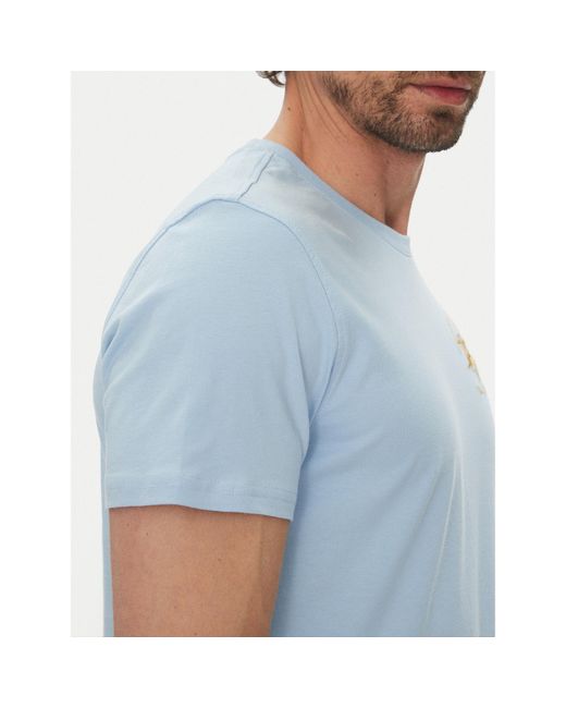 La Martina T-Shirt Vernie Mar009 Js206 Regular Fit in Blue für Herren