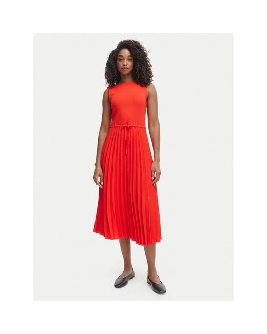 Tommy Hilfiger Red Kleid Für Den Alltag Ww0Ww49312 Regular Fit