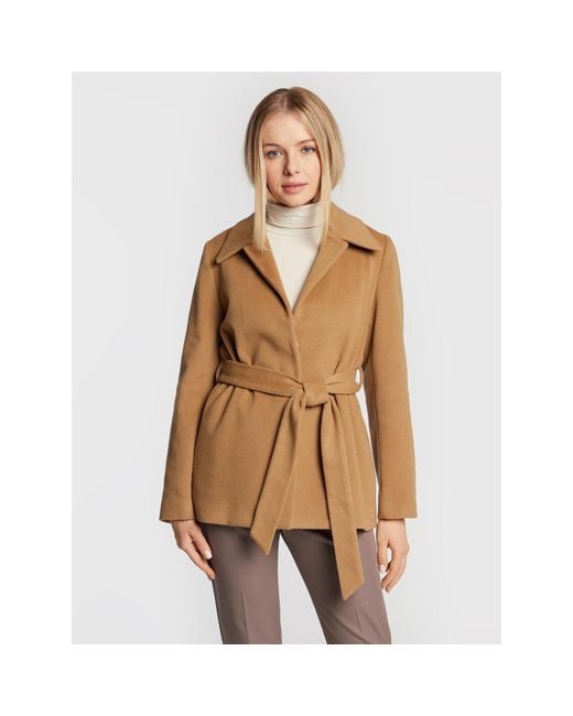 Calvin Klein Brown Wollmantel K20K204154 Regular Fit