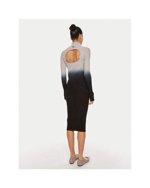Liu Jo Black Strickkleid Wf4356 Ma47P Slim Fit