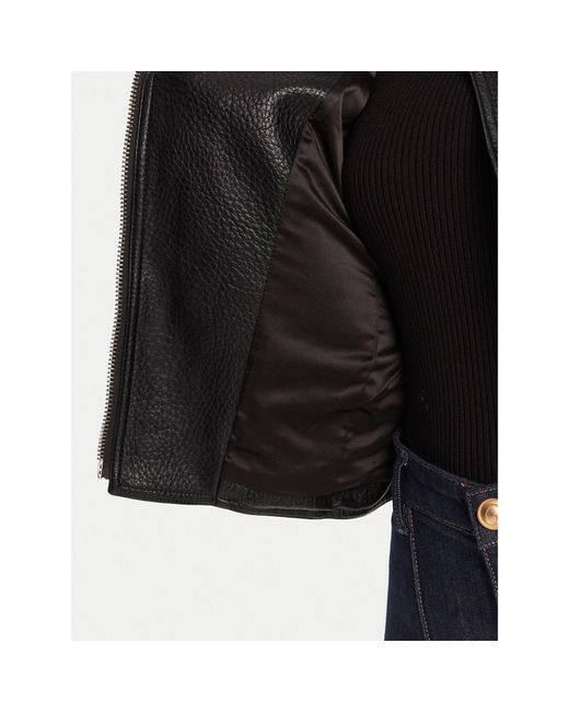 Guess Black Jacke Aus Kunstleder W5Yl19 Whds0 Regular Fit