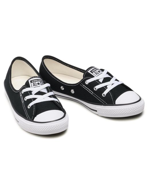 Converse Black Sneakers Aus Stoff Ctas Bellet Lace Slip 566775C