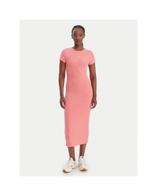 Tommy Hilfiger Red Kleid Für Den Alltag Dw0Dw22339 Slim Fit