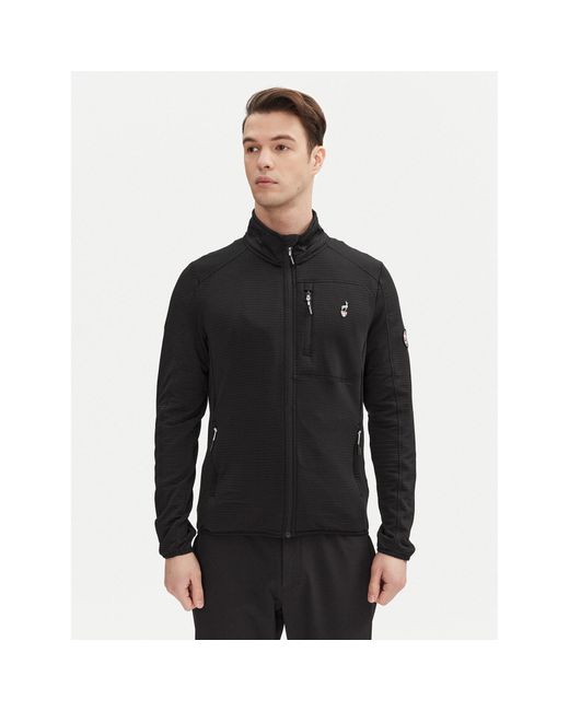 Aulp Fleecejacke Tobey Regular Fit in Black für Herren