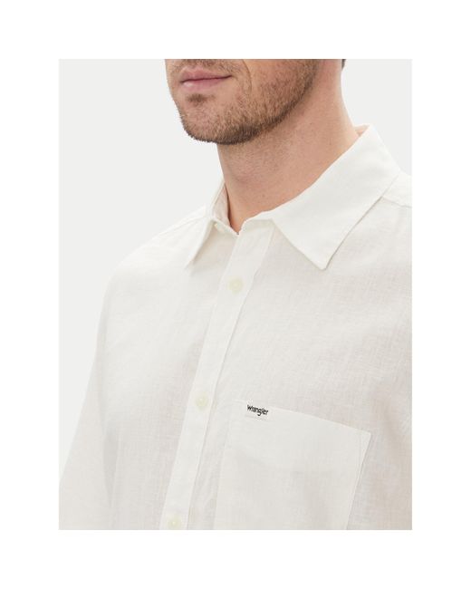 Wrangler Hemd 1 Pkt 112362728 Regular Fit in White für Herren