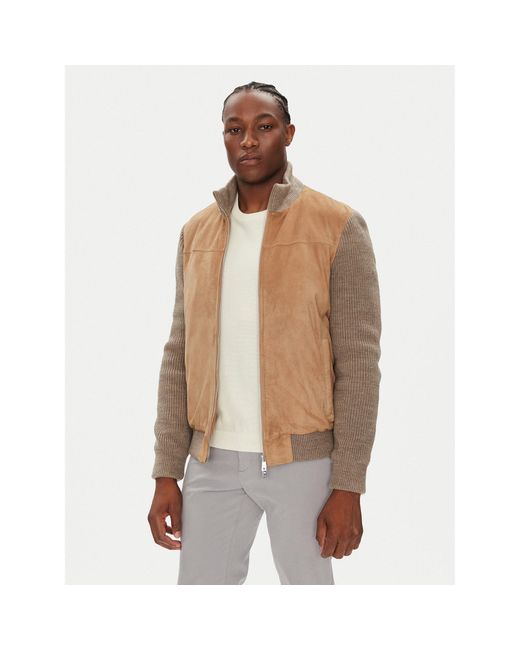 Milestone Lederjacke Msnicolas 531628 60690 Regular Fit in Natural für Herren