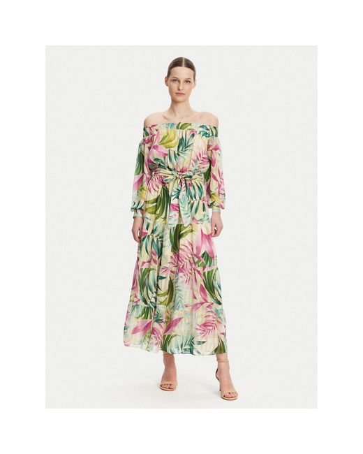 Guess Green Sommerkleid W5Gt16 Wh9Z2 Regular Fit
