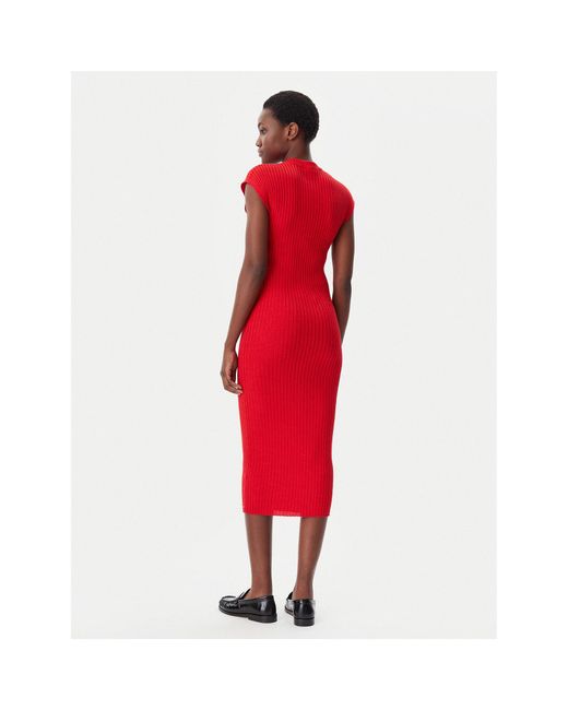 Tommy Hilfiger Red Kleid Für Den Alltag Ww0Ww44493 Slim Fit