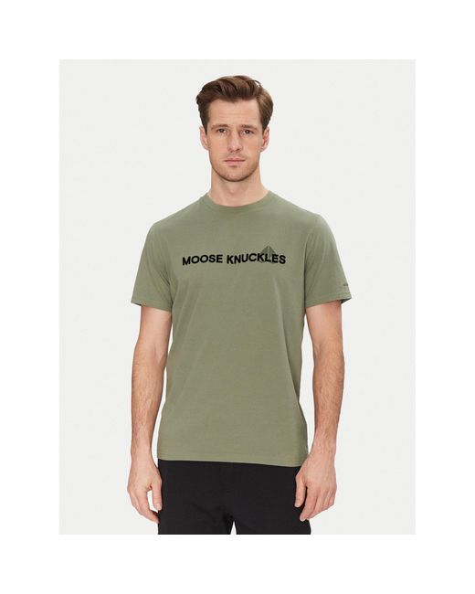 Moose Knuckles T-Shirt Conway M15Mt760 Regular Fit in Green für Herren