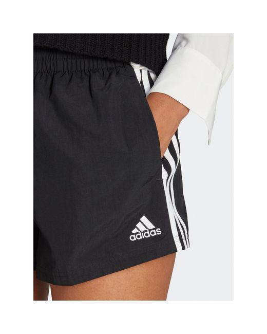Adidas White Sportshorts Essentials 3-Stripes Ht3397 Loose Fit