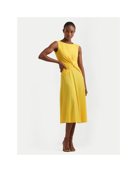 Lauren by Ralph Lauren Yellow Kleid Für Den Alltag 250872090008 Regular Fit