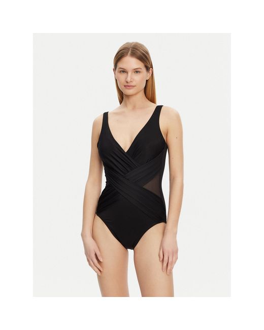 Miraclesuit Black Badeanzug Solid Crossover 6516689