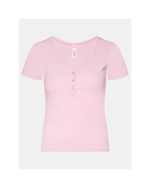 Hunkemöller Pink Pyjama-T-Shirt Gathering 205129 Regular Fit