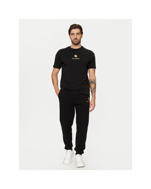 Karl Lagerfeld T-Shirt 755461 551235 Regular Fit in Black für Herren
