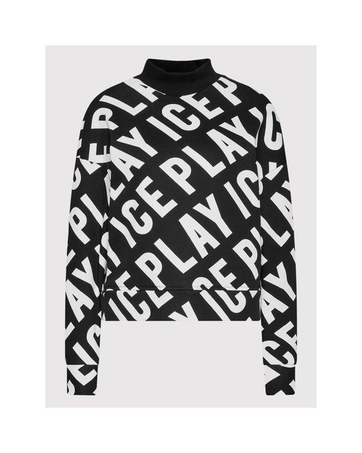 Ice Play Black Sweatshirt 22I U2M0 E081 6322 S911 Regular Fit