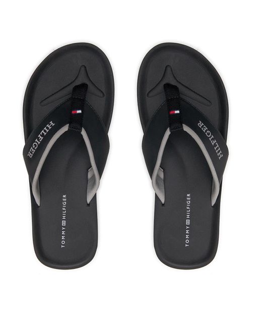 Tommy Hilfiger Zehentrenner comfort hilfiger beach sandal fm0fm05029 black bds für Herren