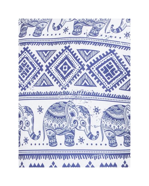 Mr Gugu & Miss Go Blue T-Shirt Elephants Pattern Regular Fit
