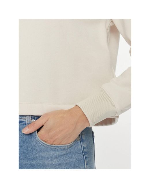 Calvin Klein White Sweatshirt J20J221336 Relaxed Fit
