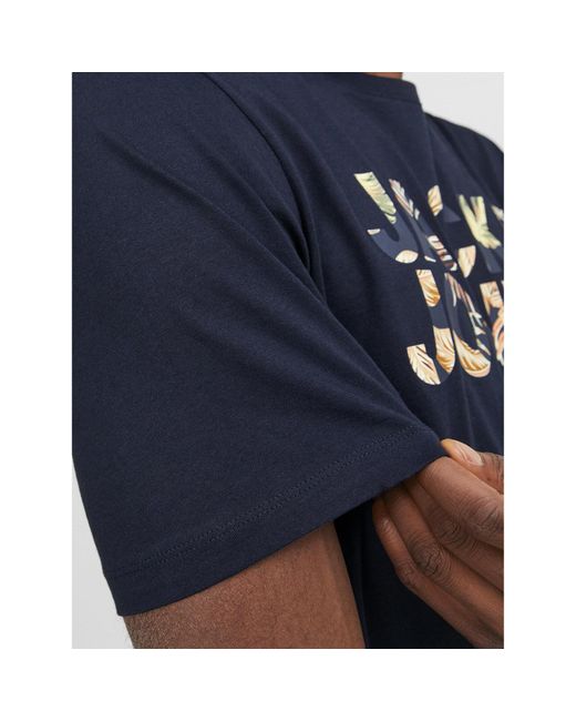 Jack & Jones T-Shirt Jeff 12250683 Standard Fit in Blue für Herren
