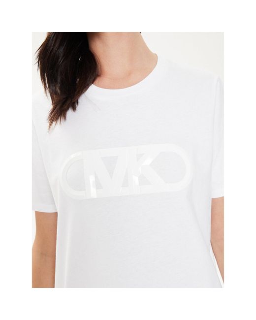 MICHAEL Michael Kors White T-Shirt Ms451Ea97J Weiß Regular Fit