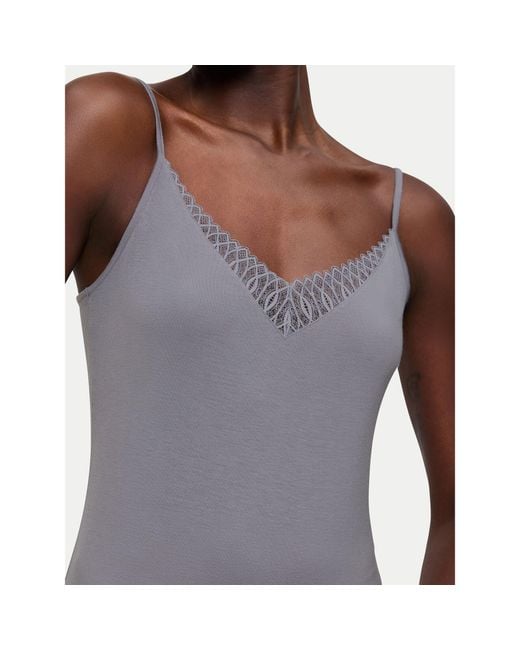 Triumph Purple Pyjama-T-Shirt Aura Spotlight 10221405 Regular Fit