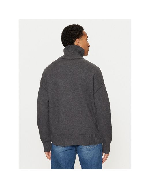AMI Gray Rollkragenpullover Bfuks406.018 Regular Fit