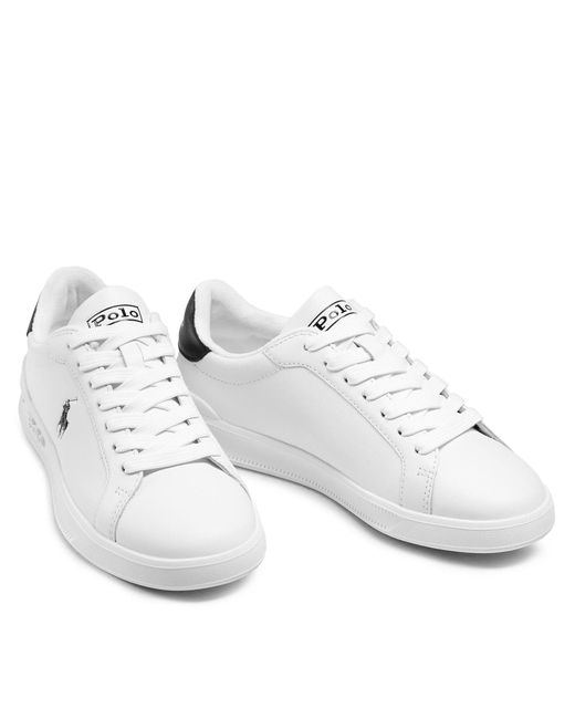 Polo Ralph Lauren White Sneakers hrt ct ii 809829824005 wht/blk