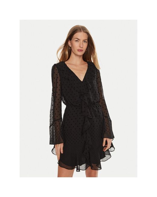 Guess Black Kleid Für Den Alltag Olympe W4Bk38 Wglf0 Regular Fit