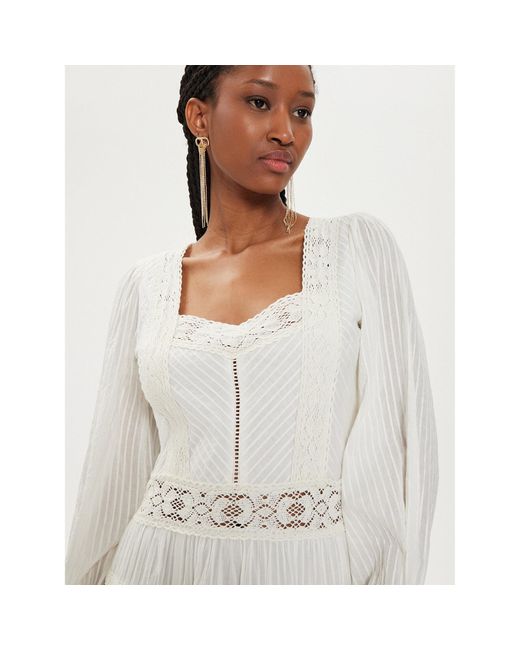 Twinset White Sommerkleid 241Tt2033 Écru Regular Fit