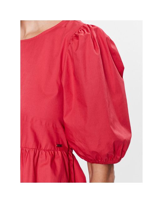 Pepe Jeans Red Kleid Für Den Alltag Bella Pl953238 Regular Fit