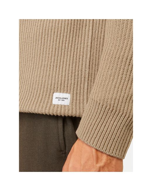 Jack & Jones Pullover Pannel 12258471 Regular Fit in Natural für Herren
