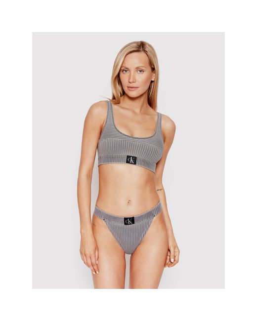 Calvin Klein Gray Bikini-Oberteil Kw0Kw01753