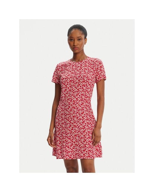 Tommy Hilfiger Red Kleid Für Den Alltag Dw0Dw21120 Regular Fit