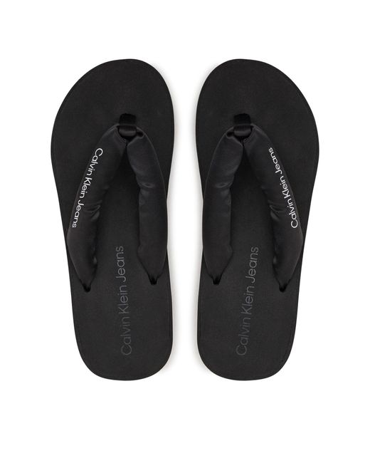 Calvin Klein Black Zehentrenner Beach Wedge Sandal Padded Ny Yw0Yw01397
