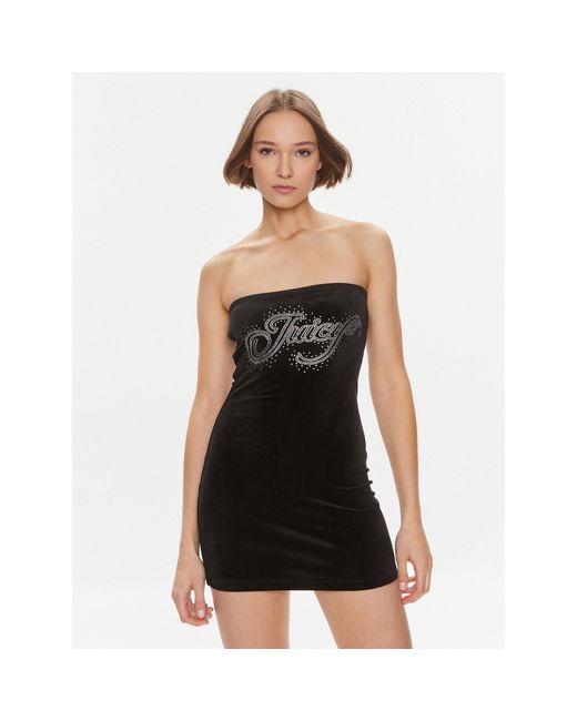 Juicy Couture Black Kleid Für Den Alltag Bandeau Scatter Diamante Jcbed223805 Slim Fit