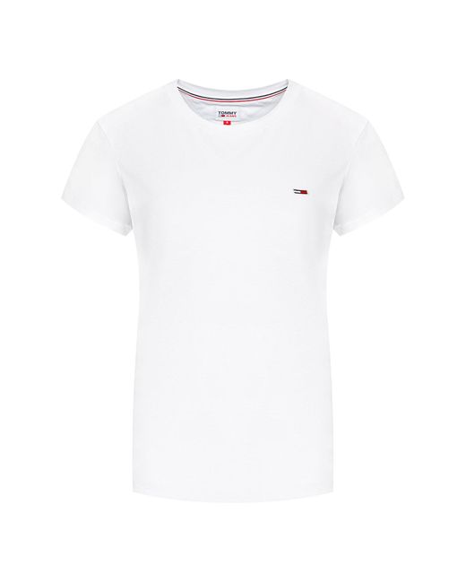 Tommy Hilfiger White T-Shirt C Neck Dw0Dw09198 Weiß Regular Fit