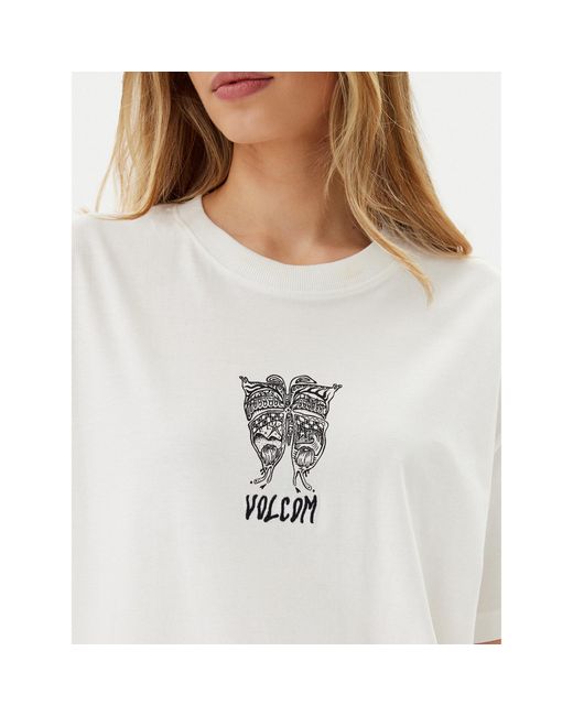 Volcom White T-Shirt Alix 3 B3512507 Oversize