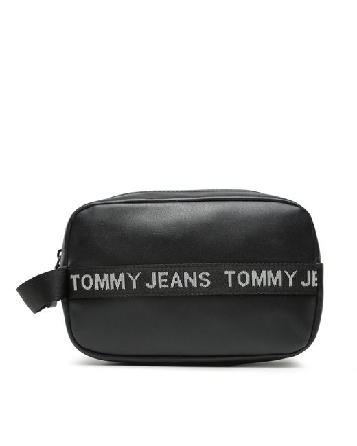 Tommy Hilfiger Kosmetiktasche Tjm Essential Leather Washbag Am0Am11425 in Black für Herren