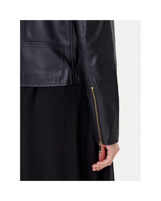 MICHAEL Michael Kors Black Lederjacke Mt520Ie8Rk Regular Fit