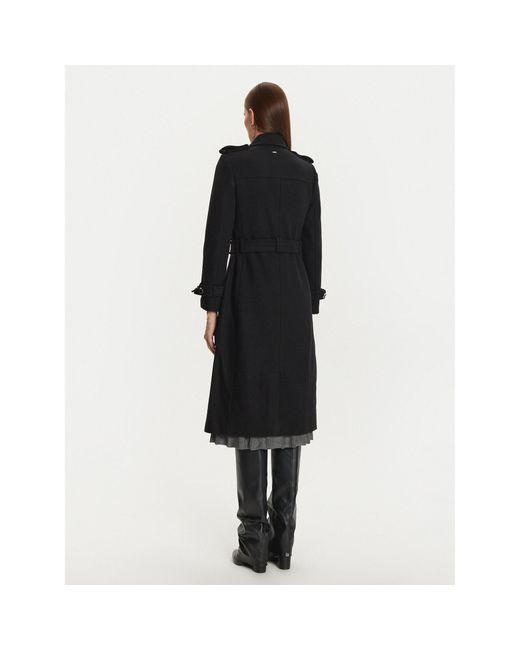 Morgan Black Wollmantel 242-Getina1 Regular Fit