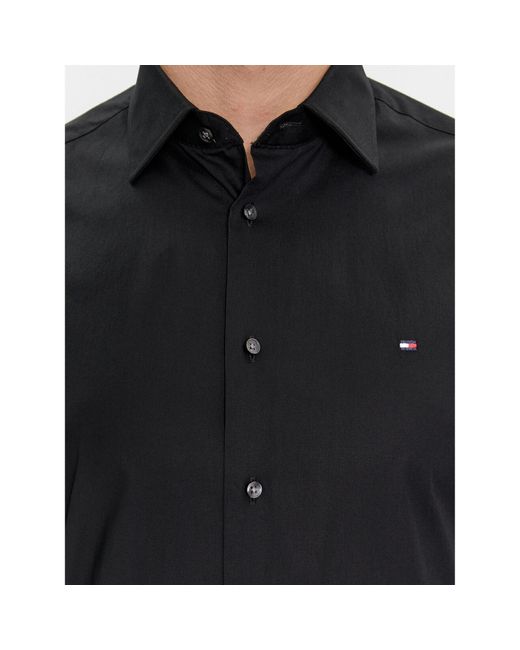 Tommy Hilfiger Hemd Cl Flex Poplin Rf Shirt Mw0Mw31219 Regular Fit in Black für Herren