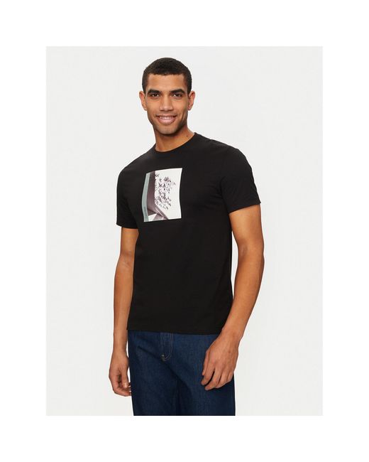 Calvin Klein T-Shirt Shadow Photo K10K113108 Regular Fit in Black für Herren