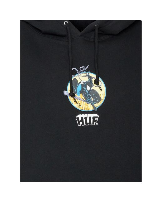 Huf Sweatshirt Marvel Three Hundred Pf00606 Regular Fit in Black für Herren
