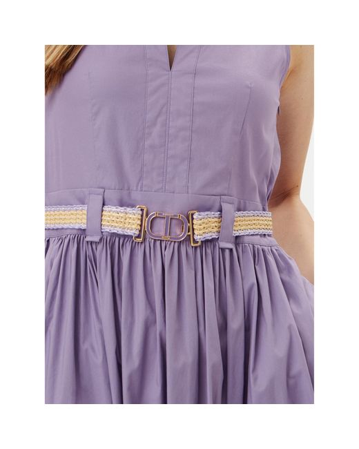 Twinset Purple Kleid Für Den Alltag 251Tt2101 Regular Fit